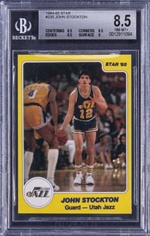1984-85 Star #235 John Stockton Rookie Card – BGS NM-MT+ 8.5